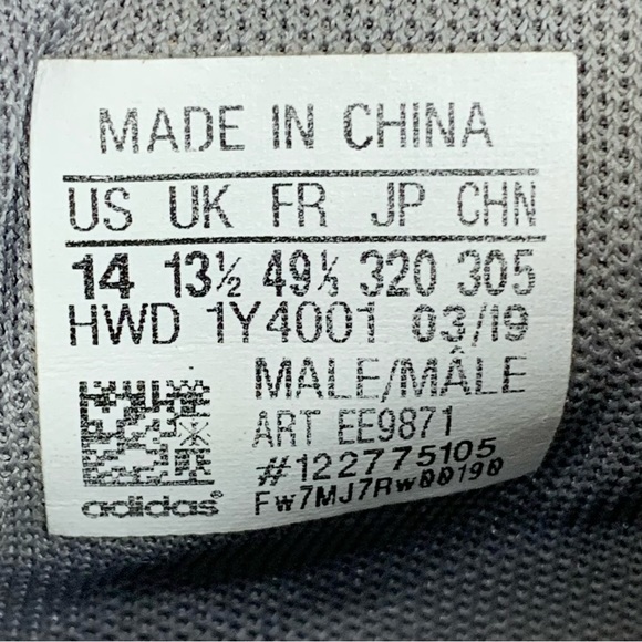 Adidas~Men’s Run‎ 90s Grey/Solar Red Athletic/Running Shoes~Sz 14 - Picture 13 of 15